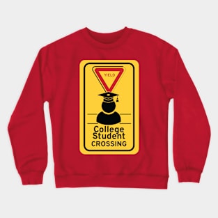 College Student Crossing Crewneck Sweatshirt